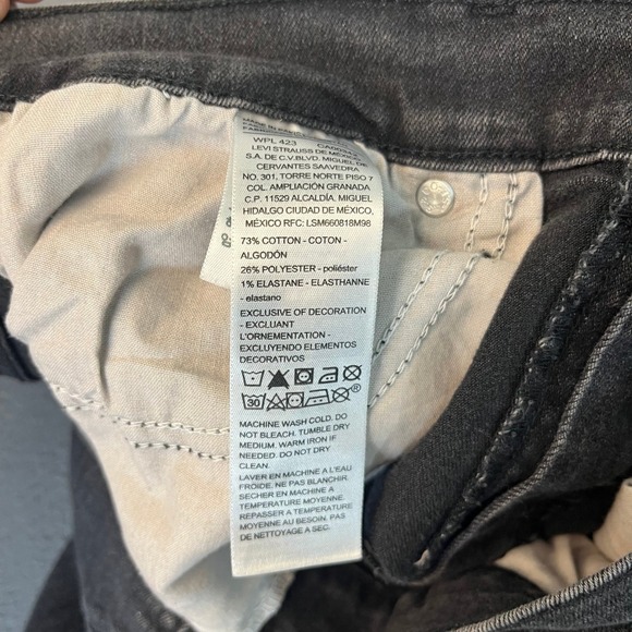 Signature by Levi Strauss Heritage High Rise Flare Jeans Black Size 12 W31 A6175 - Picture 4 of 11